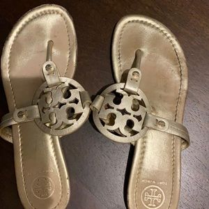 Tory Burch Miller Sandal- metallic